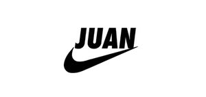 Logo colaboración Juan estilo Nike